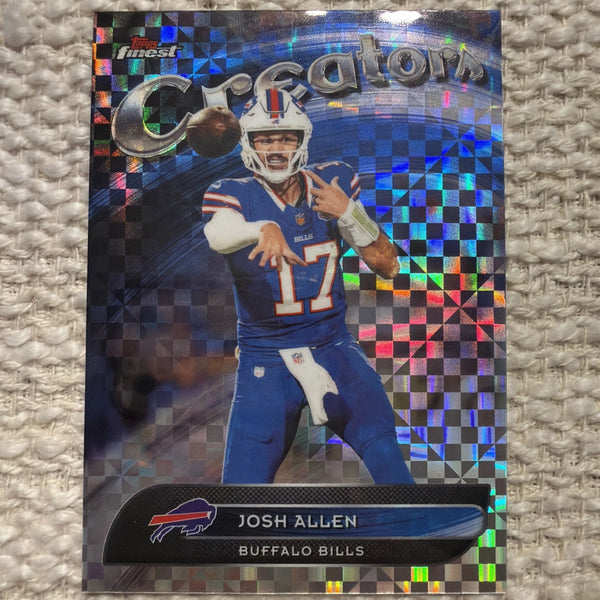 2025 Topps Finest Football Josh Allen Creators X-Fractor #CR-4 Buffalo Bills