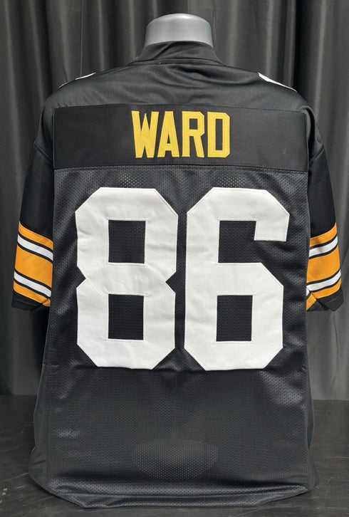 Custom Unsigned Hines Ward Black Jersey XL