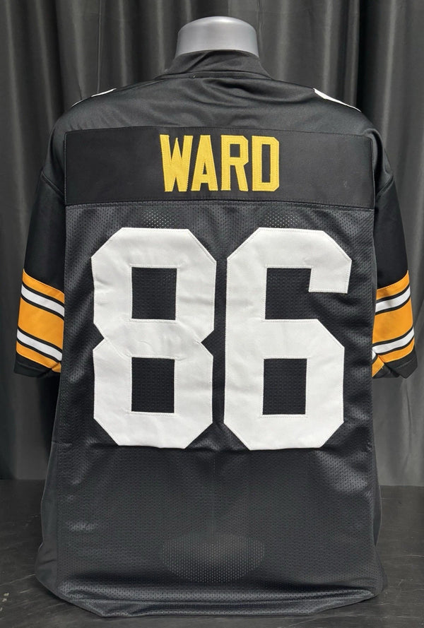 Custom Unsigned Hines Ward Black Jersey XL