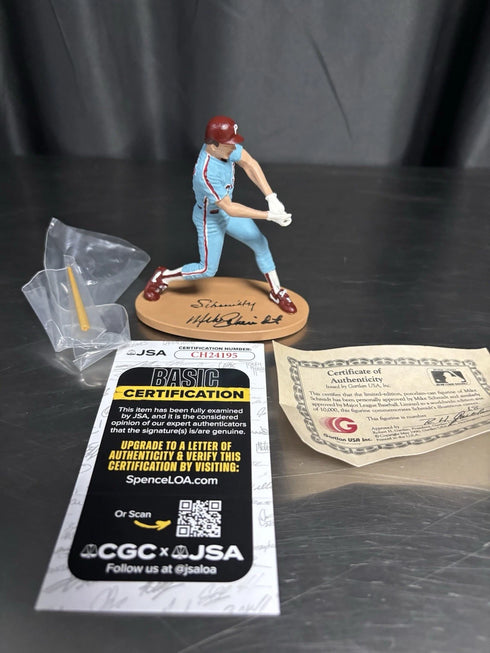 Philadelphia Phillies Mike Schmidt Signed Miniature Figurine JSA