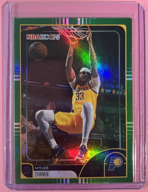 Myles Turner 2025-26 Hoops Green Parallel Card #11