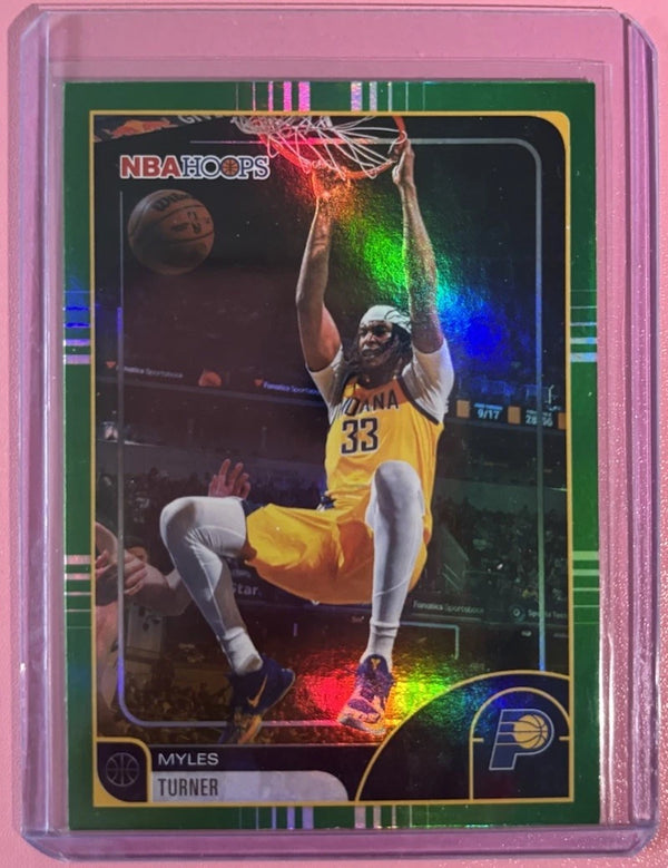 Myles Turner 2025-26 Hoops Green Parallel Card #11