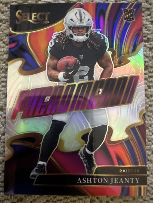 2025 Panini Select Ashton Jeanty Silver #16 Phenomenon Las Vegas Raiders RC