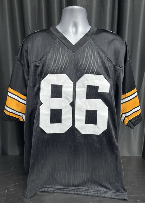 Custom Unsigned Hines Ward Black Jersey XL