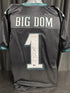 Philadelphia Eagles Big Dom DiSandro Signed Black Jersey Beckett