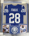 Colts Marshall Faulk Autographed Custom Framed Jersey Beckett COA