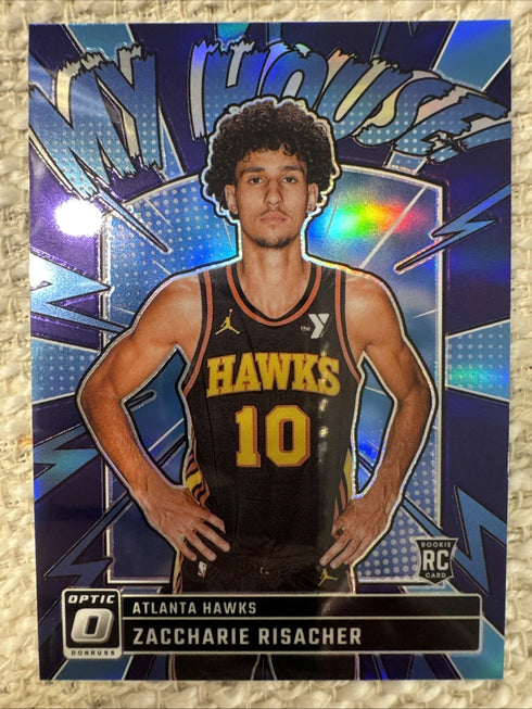 2024-25 Donruss Optic Zaccharie Risacher My House RC Purple #13 Hawks