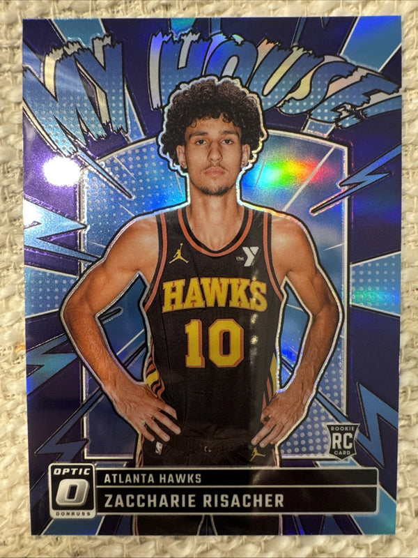 2024-25 Donruss Optic Zaccharie Risacher My House RC Purple #13 Hawks