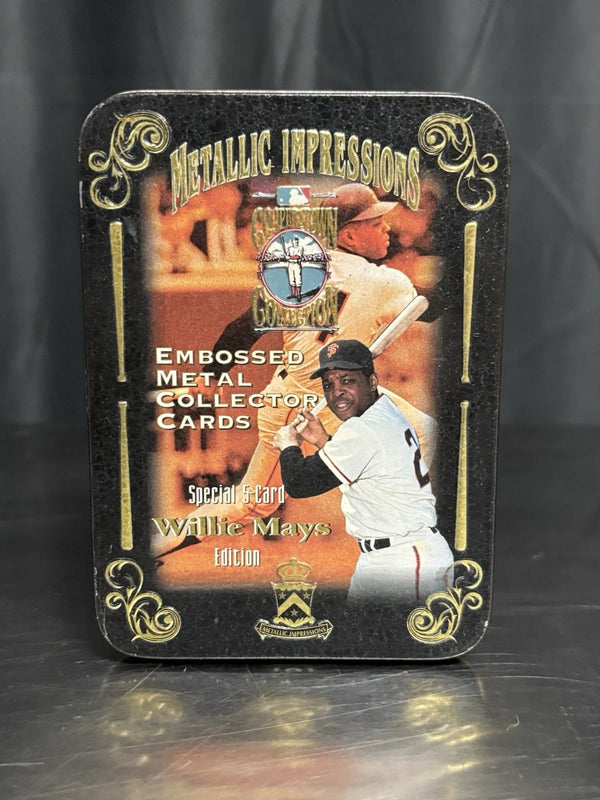 Willie Mays 1995 Metallic Impressions San Francisco Giants 5 Card Metal Set