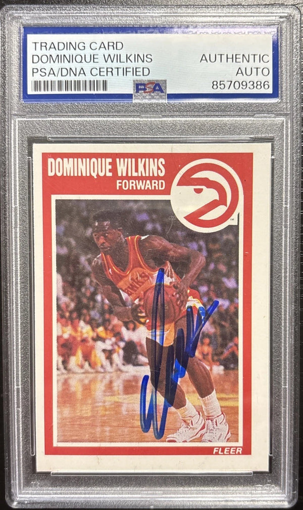1988-89 Fleer Dominique Wilkins PSA/DNA Certified Authentic Auto