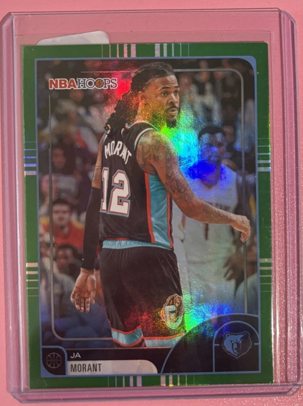 Topps 2025-26 NBA Hoops Ja Morant Memphis Grizzlies Green Refractor #220