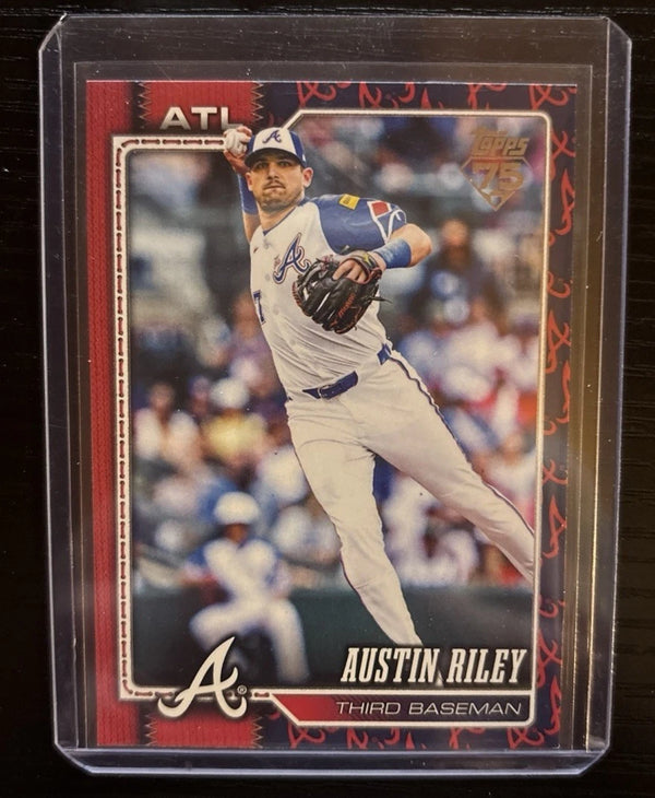 2026 Topps Series 1 AUSTIN RILEY TEAM BORDER Variation SP SSP #238 ATL Braves