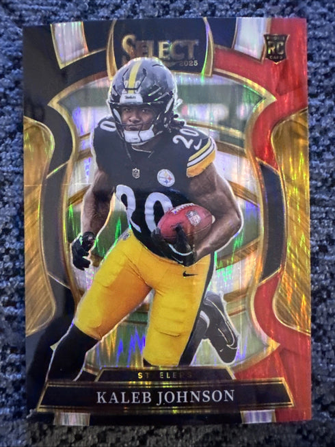 2025 Select Kaleb Johnson Prizm Black and Red Shock (RC) #52