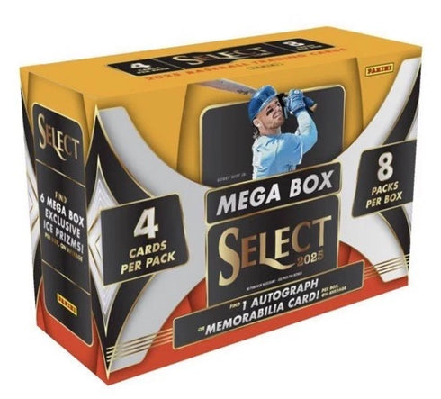 2025 Panini Select Baseball MLB Trading Cards Mega Box BRAND NEW