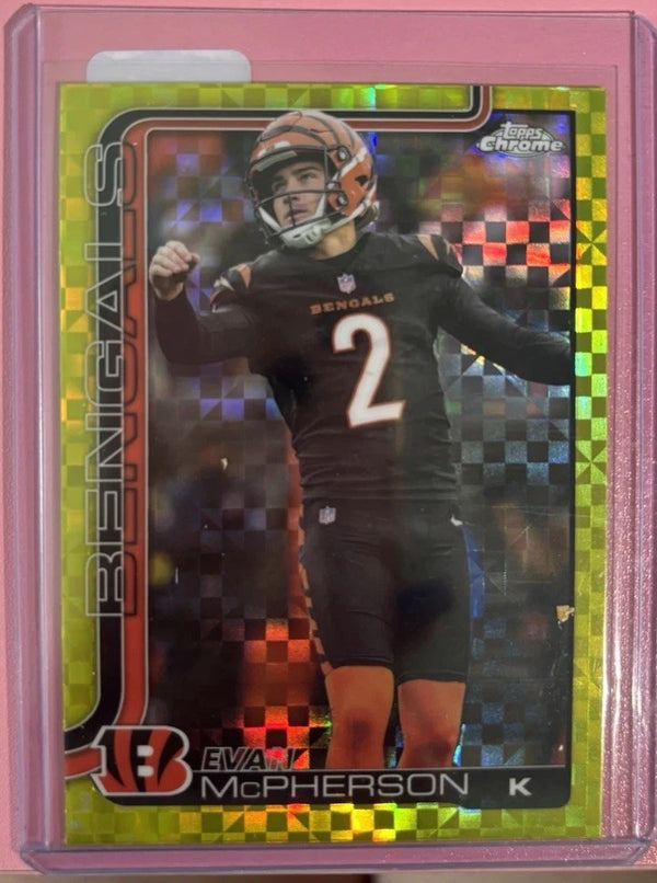 2025 Topps Chrome #64 Evan McPherson Lime Green X-Fractor