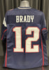 Share Custom Unsigned Tom Brady Blue Jersey XL