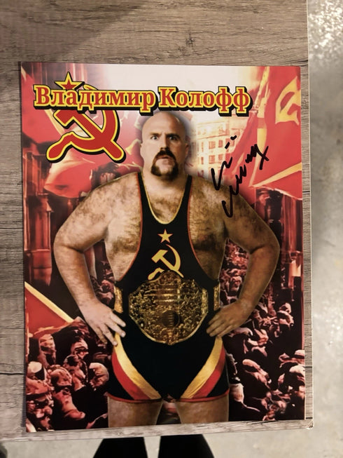 Nikita Koloff Autographed Photo Wrestling 8x10