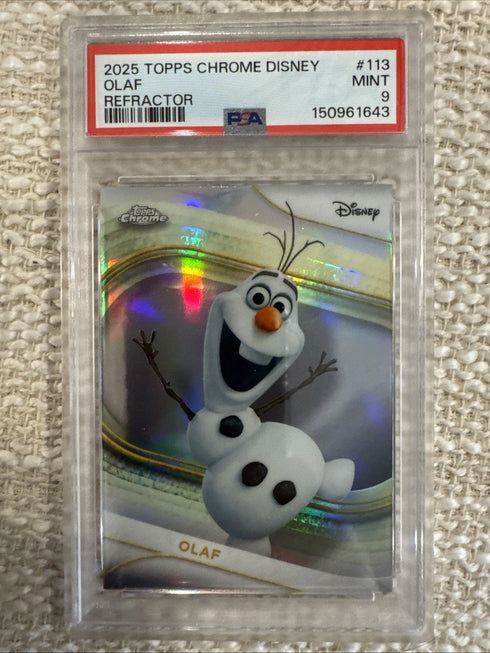2025 Topps Chrome Disney Olaf Refractor #113 PSA 9