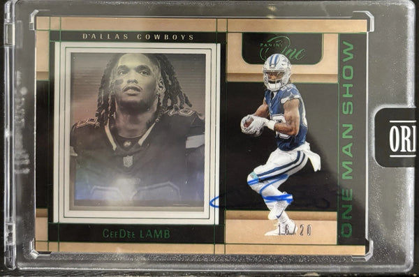 2025 Panini Honors CeeDee Lamb 2024 One Man Show Auto Green #/20 Cowboys