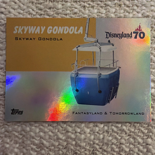 2025 Topps Disneyland 70th Rainbow Foil Icons T54-21 Skyway Gondola