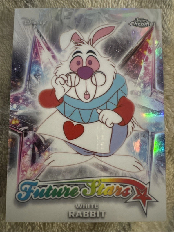 2026 Topps Chrome Disney Future Stars Insert FS-6 White Rabbit from Alice