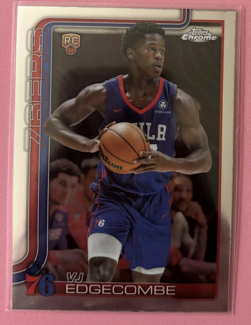 Topps 2025-26 Chrome VJ Edgecombe Rookie #253 Philadelphia 76ers NBA Card
