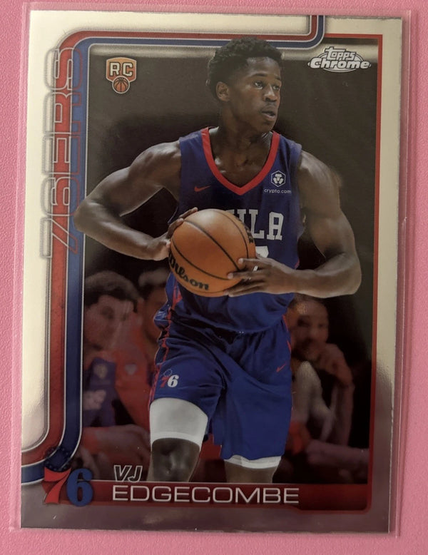 Topps 2025-26 Chrome VJ Edgecombe Rookie #253 Philadelphia 76ers NBA Card