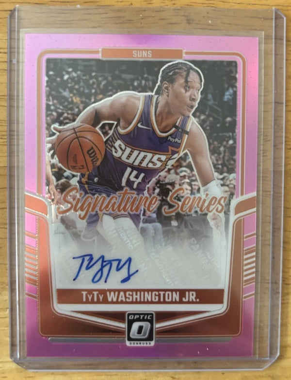 2024 Donruss Optic Signature Series Pink Prizm /25 TyTy Washington Jr Auto
