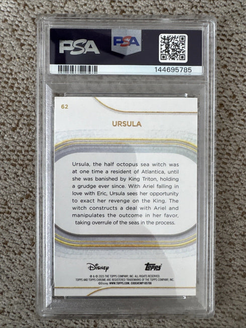 2025 Topps Chrome Disney Ursula Mini Diamonds Refractor #62 PSA 10