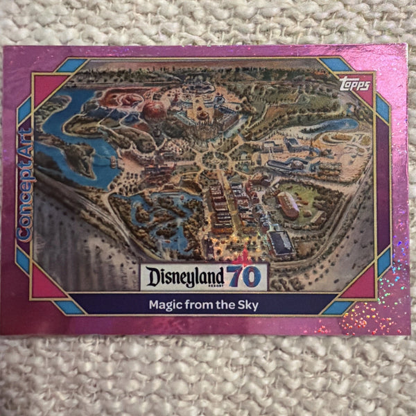 Topps Disneyland 70th Magic from the Sky Parallel Variety Trading Card Disney