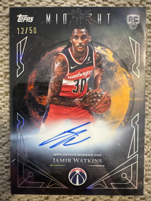 2025-26 Topps Midnight - Midnight Sun Signatures Dusk Jamir Watkins #/50 RC Auto