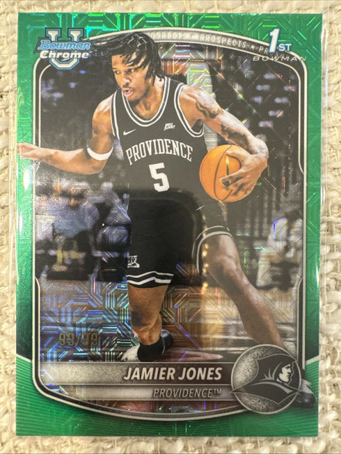 2025-26 Bowman Chrome Jamier Jones Aqua Mojo Refractor /99 BCP-59 1st Bowman