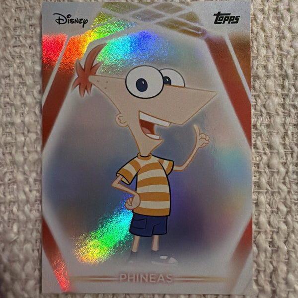 2026 Topps Disney Neon #1 Phineas Rainbow Foil (Phineas & Ferb) Holofoil