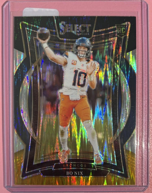 2024 Panini Select Bo Nix Concourse RC Prizm Shock #30 Broncos