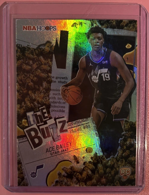 2025-2026 Topps NBA Hoops Ace Bailey The Buzz Green Foil Rookie SP - Jazz