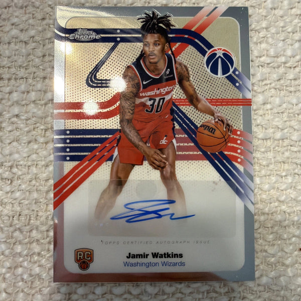 2025-26 Topps Chrome Jamir Watkins Next Stop Signature RC Auto Wizards DD6