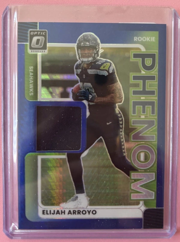 Panini Donruss Optic Elijah Arroyo RPBH-EAO Seahawks Rookie Phenom Patch