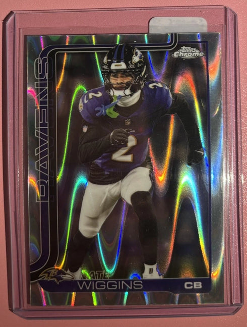2025 Topps Chrome Nate Wiggins Raywave Refractor #28