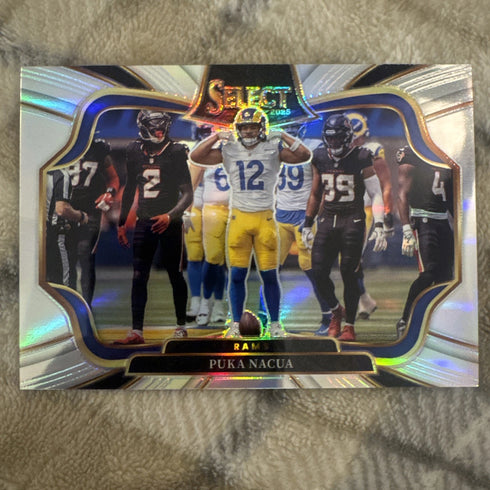 2025 Panini Select - Field Level Puka Nacua #421 Silver Prizm