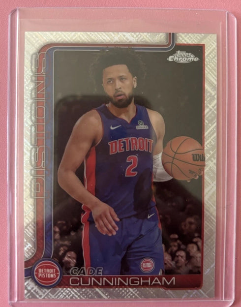 Topps Chrome 2025-26 Cade Cunningham Wave Refractor #88 Pistons NBA Card