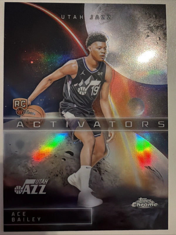 2025-26 Topps Chrome Ace Bailey Activators Refractor #AC-15 Utah Jazz RC Rookie