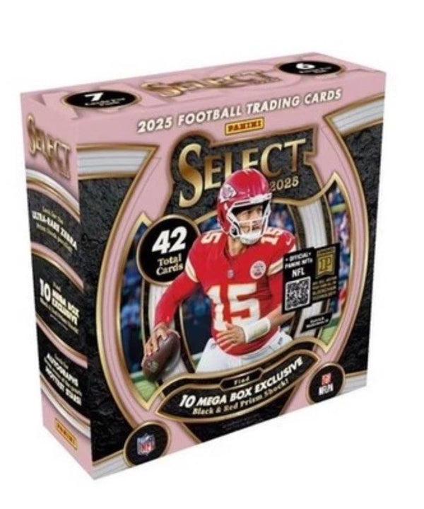 2025 Panini Select Football Mega Box - Factory Sealed - Find Black & Red Shock