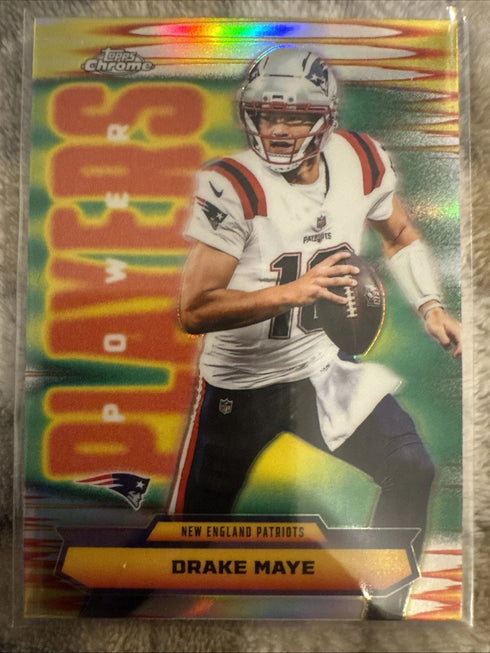 Topps Chrome Power Players Drake Maye Refractor #PP-10 Patriots Football 2025