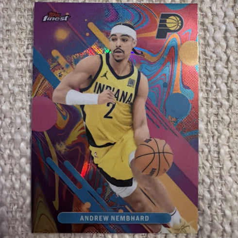 Topps Finest Andrew Nembhard Indiana Pacers Card #42 2025-26 Common Oil Spill