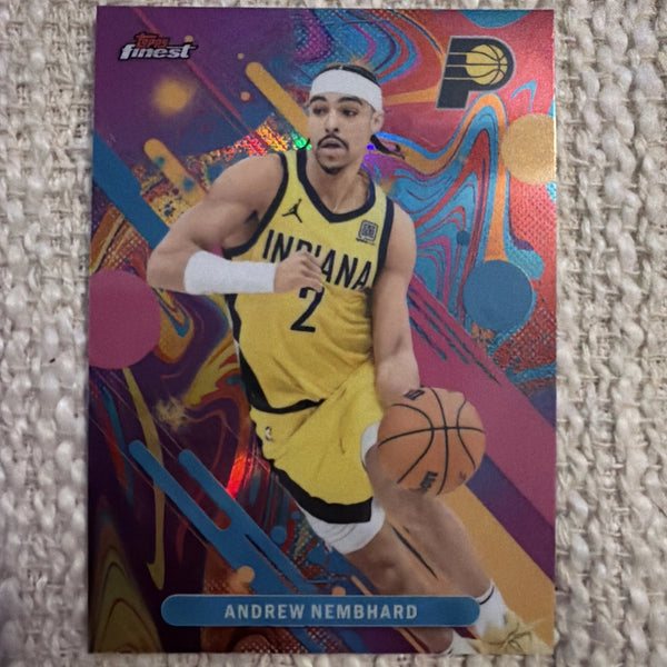 Topps Finest Andrew Nembhard Indiana Pacers Card #42 2025-26 Common Oil Spill