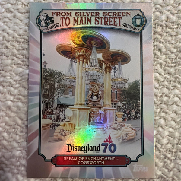 2025 Topps Disneyland 70th Ann Silver Screen To Main Street MS-14 Cogsworth