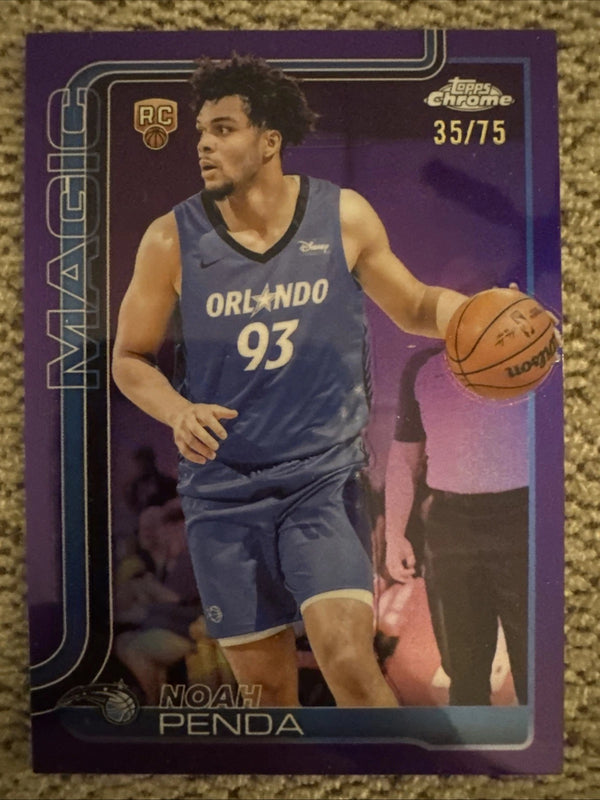 NBA Topps Chrome Noah Penda True Purple Refractor /75 Orlando Magic RC