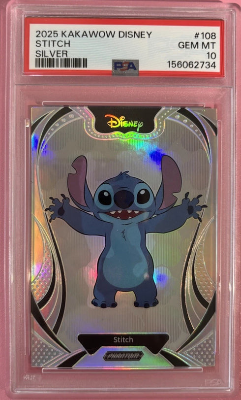 2025 Kakawow Phantom Disney Stitch Silver #108 PSA 10