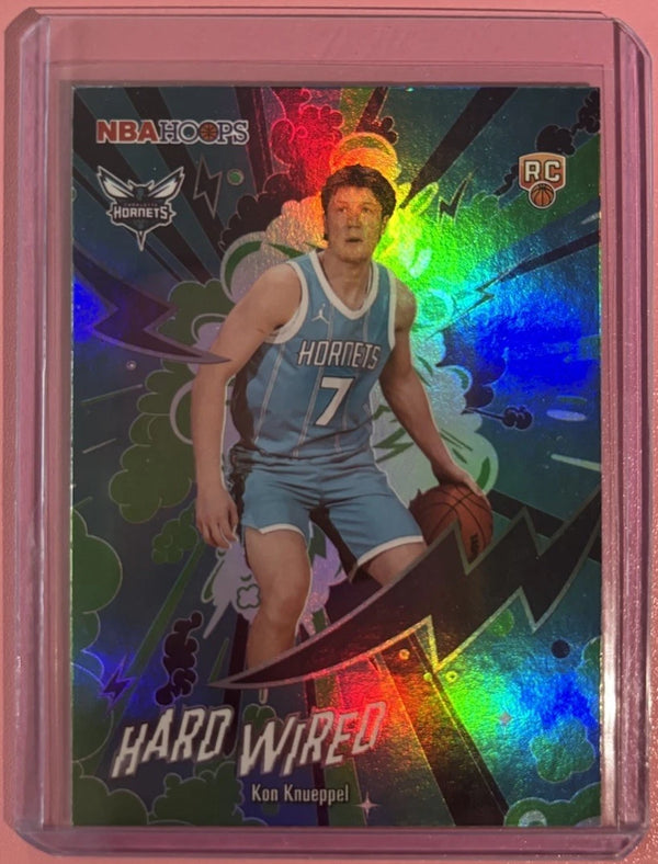 Topps NBA Hoops Hard Wired Kon Knueppel Rookie Charlotte Hornets #HW-24