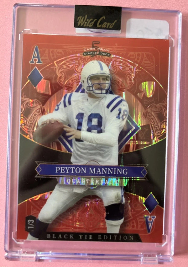 Wild Card Black Tie Edition NFL Football Card Peyton Manning Colts /3